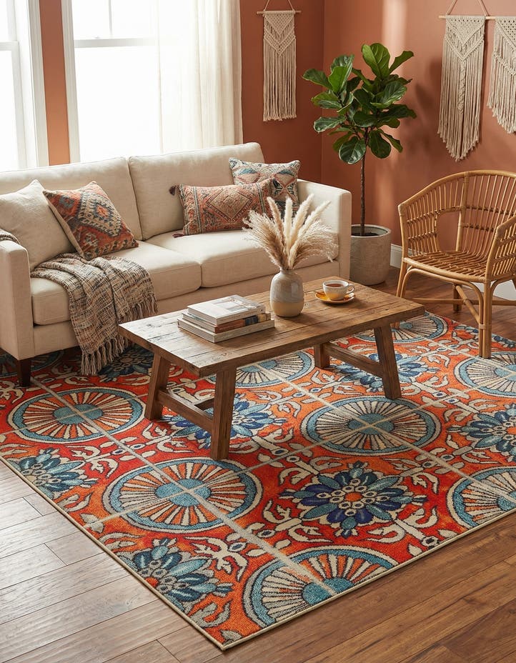 7' x 10' Washable Hyacinth Rug