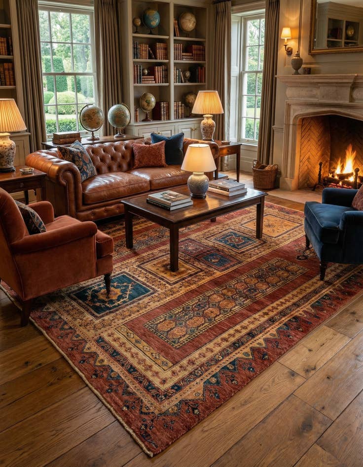 Detail image of 5' 1 x 6' 9 Luribaft Wool Rug