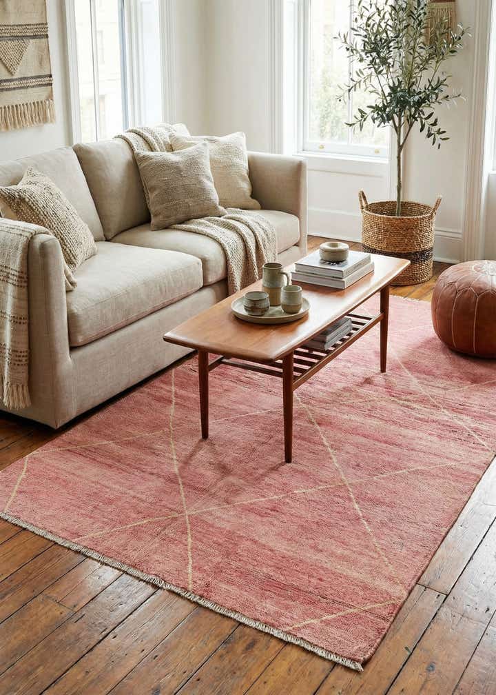 5' 7 x 7' 11 Hand Knotted Moroccan Wool Rug