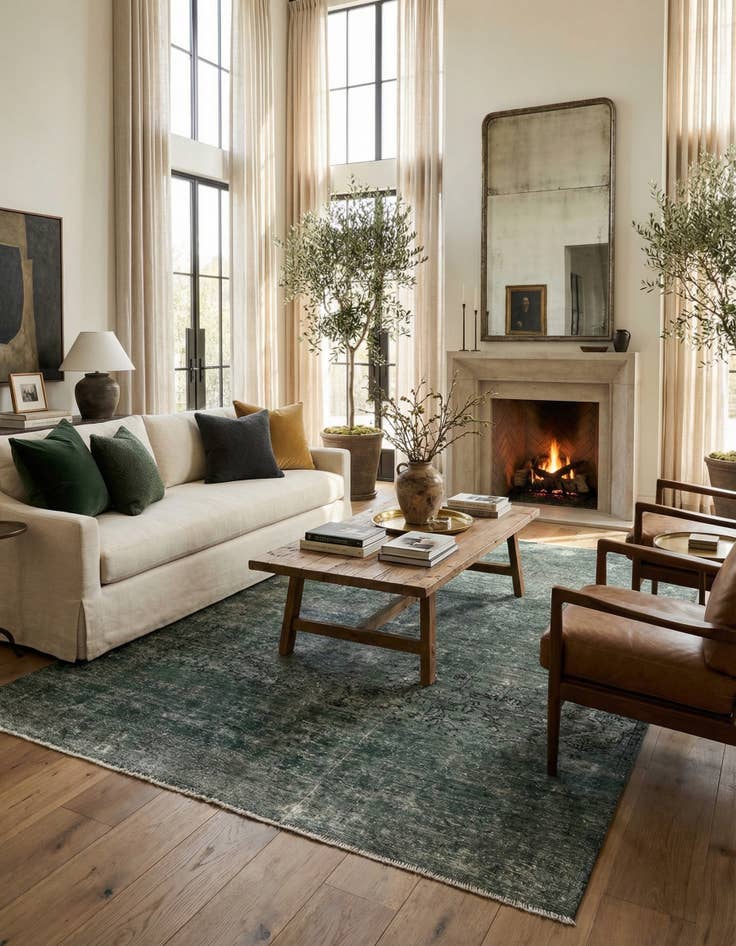 Detail image of 6' 10 x 9' 6  Hand Knotted Ultra Vintage Persian Wool Rug