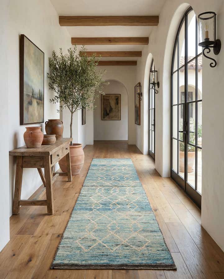 3' 3 x 16' Hand Knotted Moroccan Wool Runner Rug