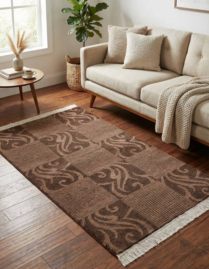 Detail image of  2' 7 x 5'  Hand Knotted Darya Wool Rug