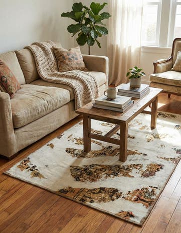 3' 4 x 5' 4 Hand Knotted Ultra Vintage Persian Wool Rug
