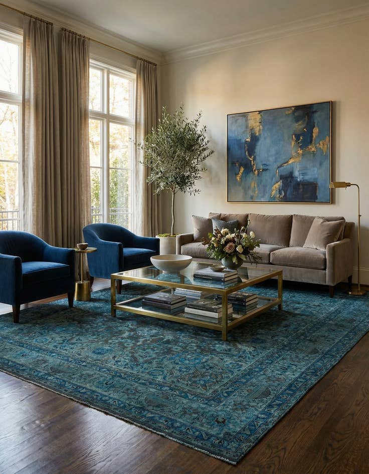 Detail image of 9' 9 x 12' 5  Hand Knotted Ultra Vintage Persian Wool Rug