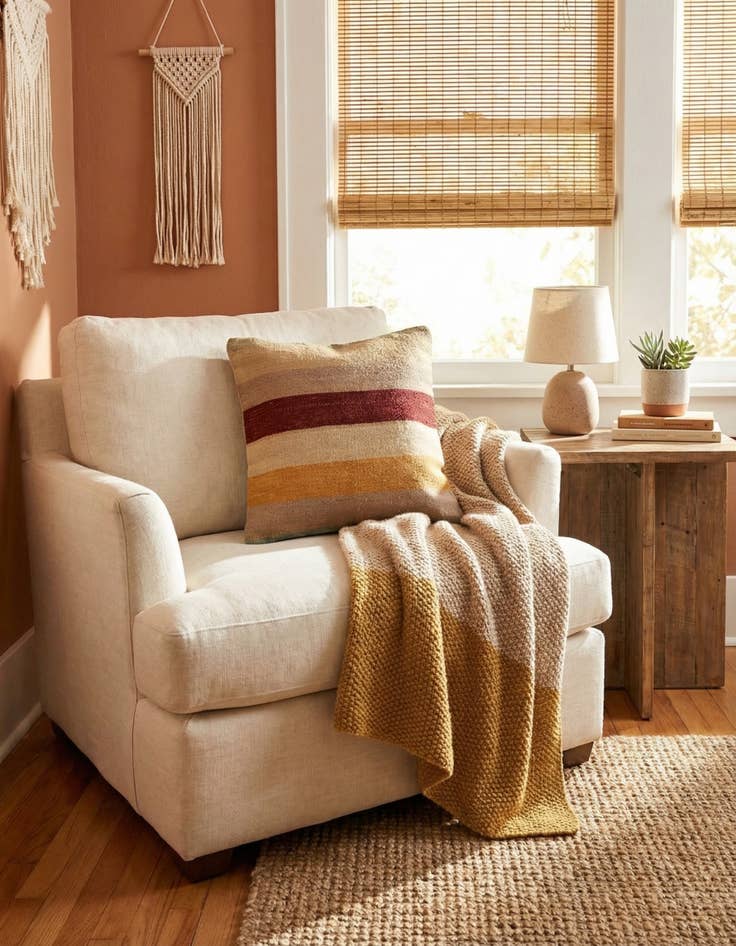 Detail image of 1' 5 x 1' 6  Hand Woven Pillow Wool Square Rug