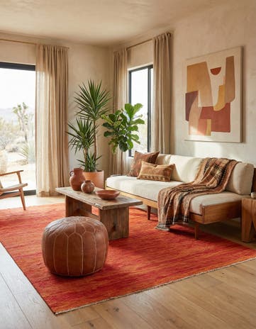 6' 5 x 9' 10 Hand Woven Kilim Modern Wool Rug