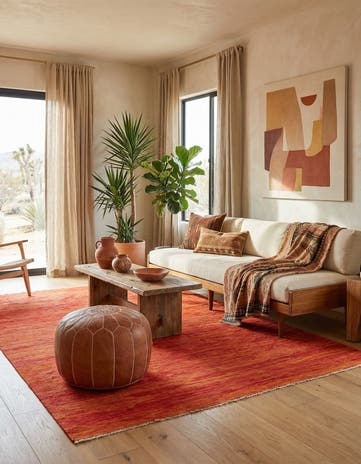 6' 5 x 9' 10 Hand Woven Kilim Modern Wool Rug