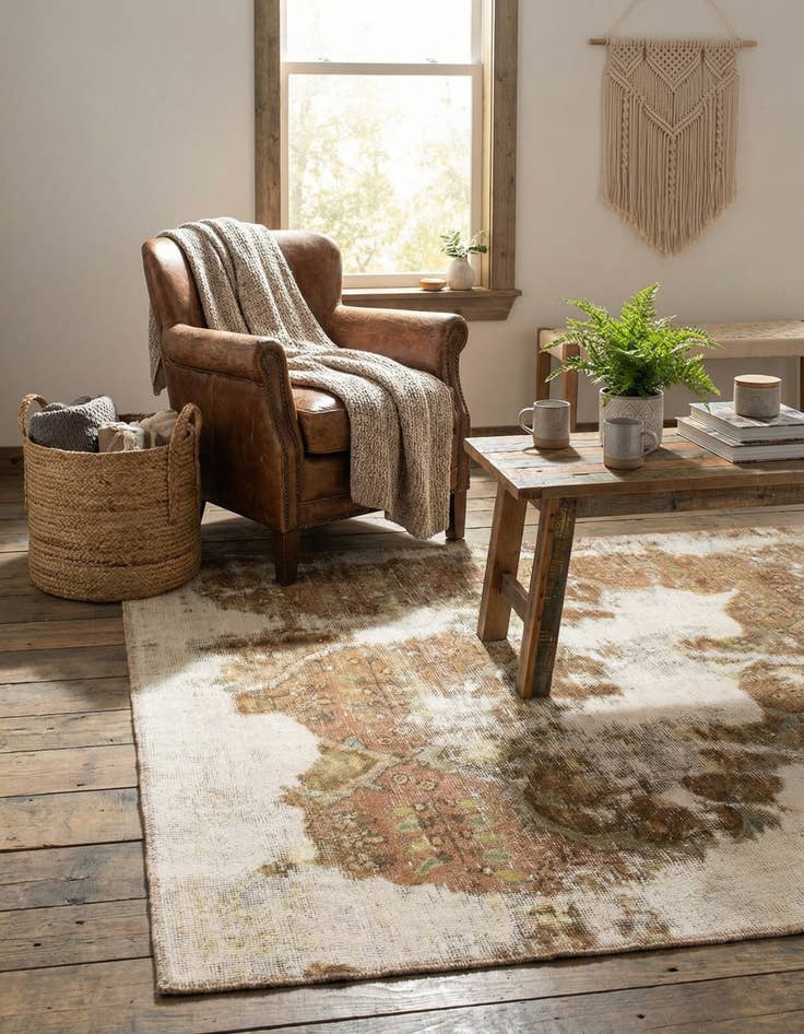 Detail image of 2' 10 x 4' 4  Hand Knotted Ultra Vintage Persian Wool Rug