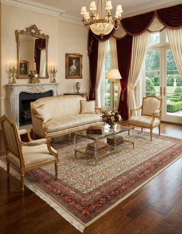 6' 8 x 10' Hand Knotted Hereke Wool Rug