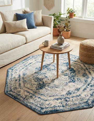 Blue Monte Carlo Octagon Rug