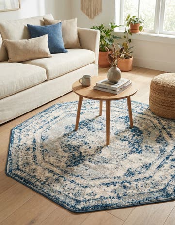 Blue Monte Carlo Octagon Rug