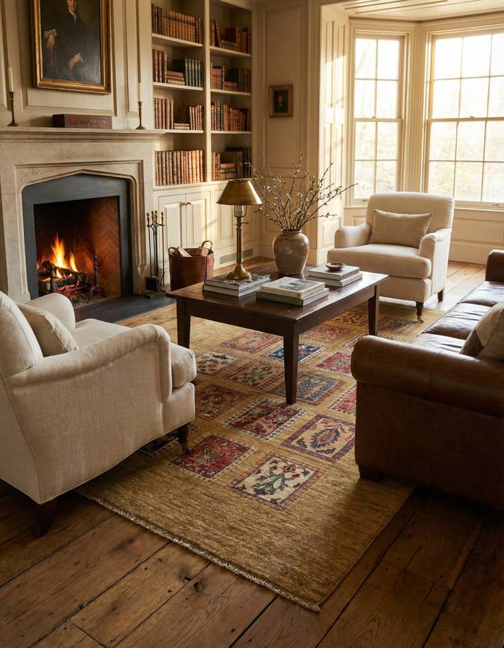 Detail image of 4' x 6' 2 Hand Knotted Ariana Ziegler Rug