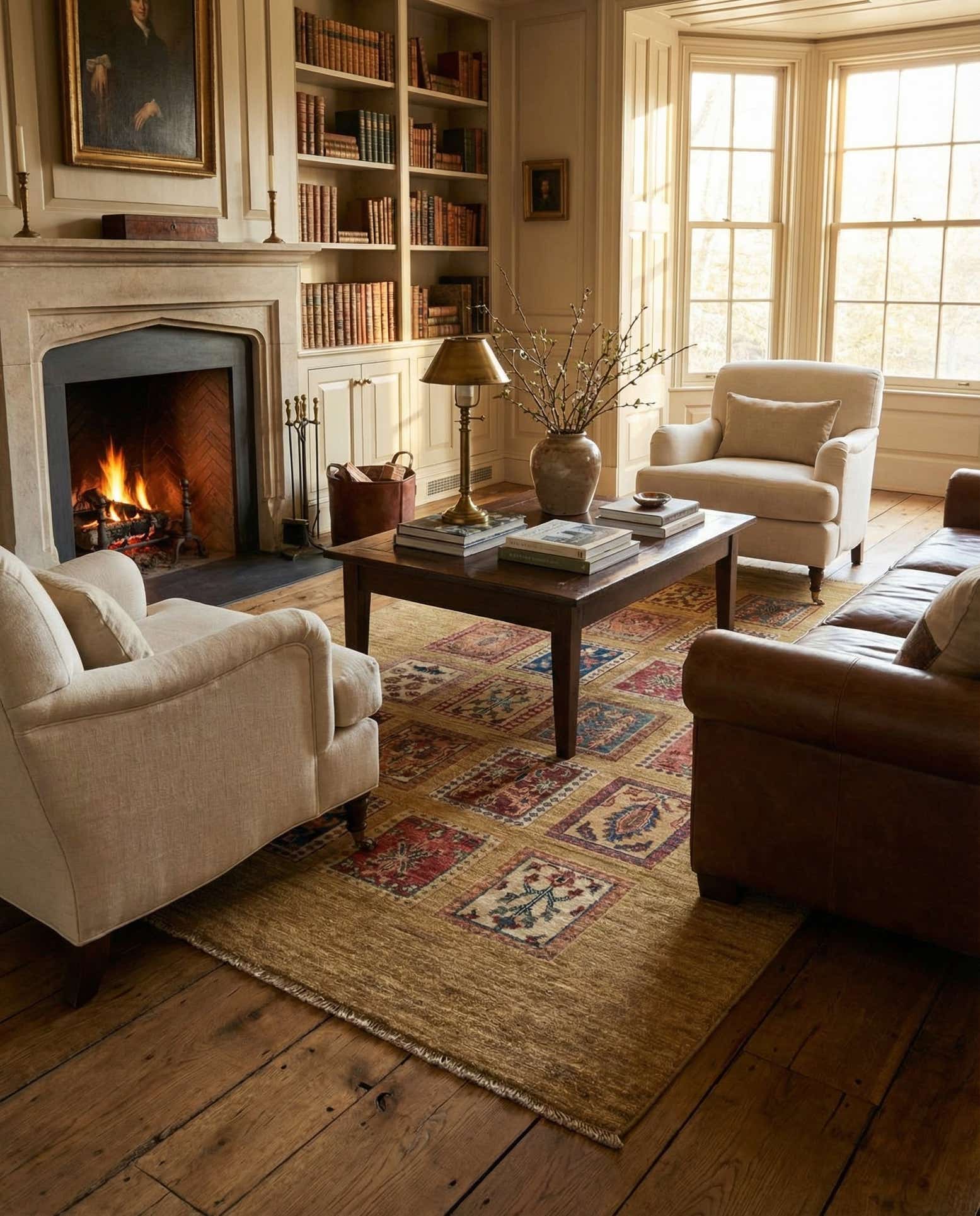 4' x 6' 2 Hand Knotted Ariana Ziegler Rug