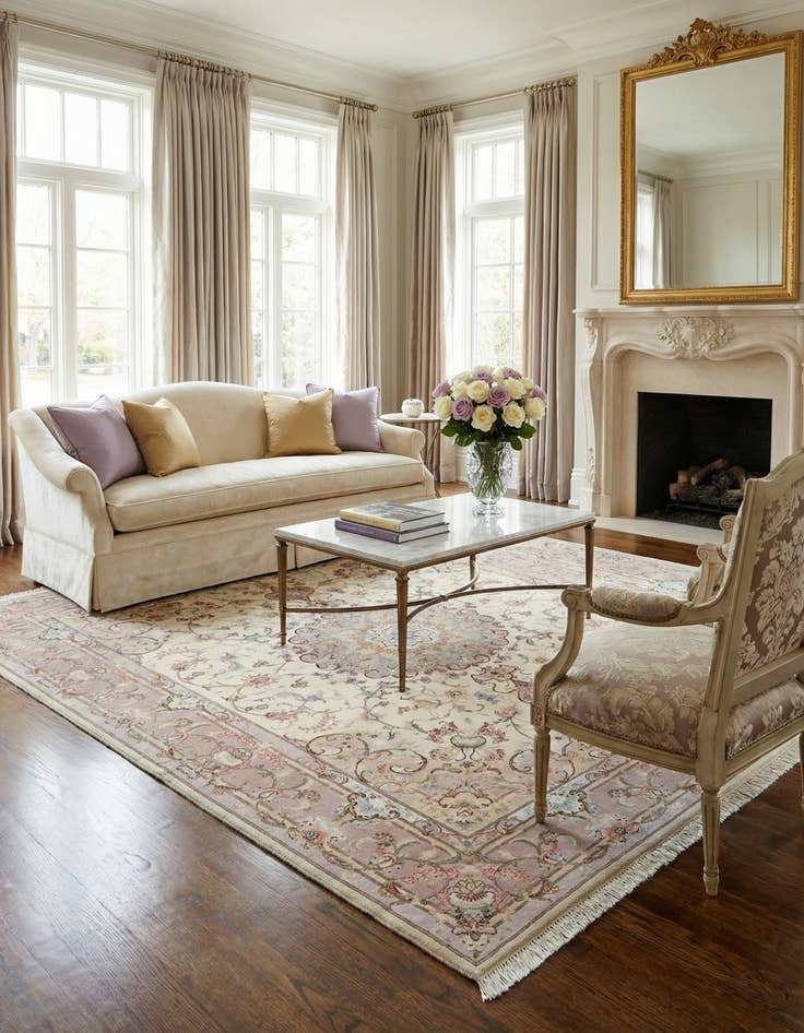 Detail image of  4' 10 x 6' 8 Tabriz Rug