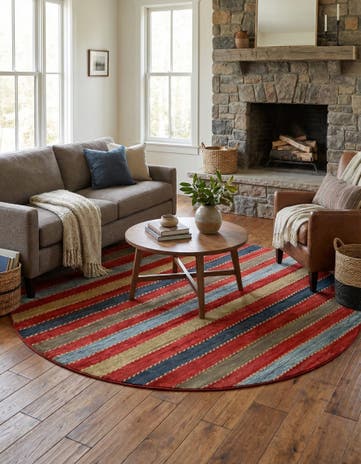 12' 2 x 12' 2 Kashkuli Gabbeh Round Rug