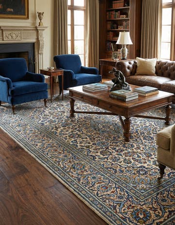 6' 7 x 10' 2 Kashan Wool Rug
