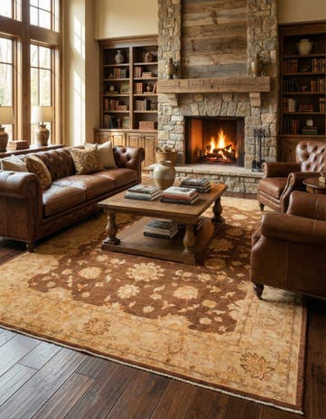 8' 2 x 12' 2 Hand Knotted Peshawar Ziegler Rug