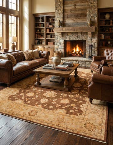 8' 2 x 12' 2 Hand Knotted Peshawar Ziegler Rug