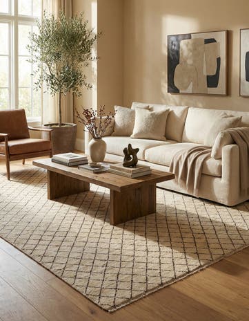 7' 11 x 11' 6 Hand Knotted Moroccan Wool Rug
