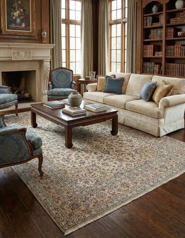 8' x 11' 3 Kashan Rug