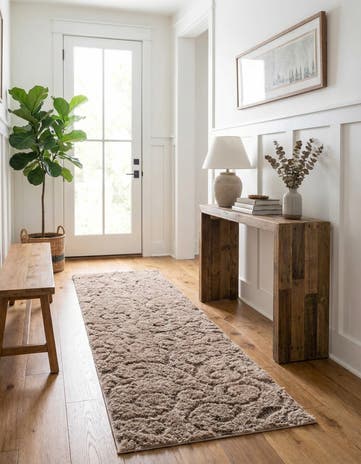 2' 7 x 10' Botanical Shag Runner Rug