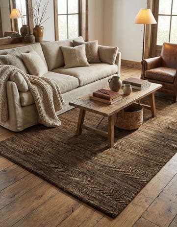 4' 5 x 6' 8 Hand Knotted Kashkuli Gabbeh Oriental Wool Rug