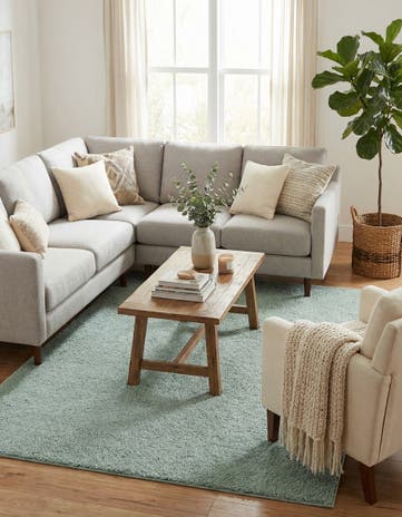 5' 3 x 8' Soft Solid Shag Rug