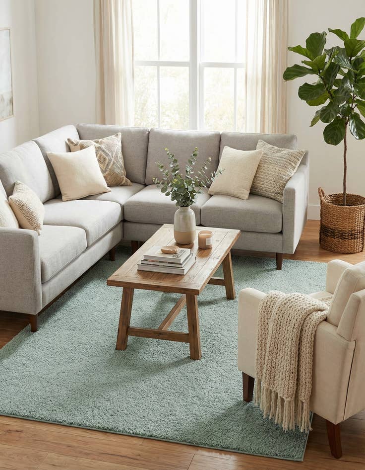 Detail image of 5' 3 x 8' Soft Solid Shag Rug