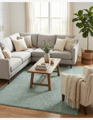 5' 3 x 8' Soft Solid Shag Rug