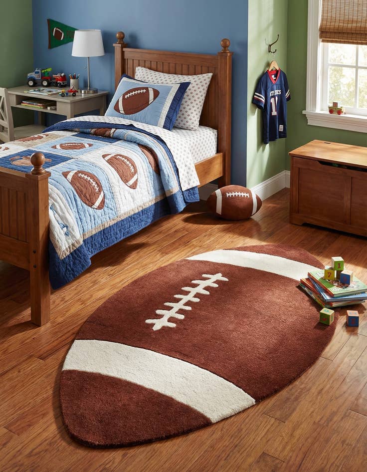 Detail image of 3' x 5' 4 Playtime Kids Wool Freeform Rug