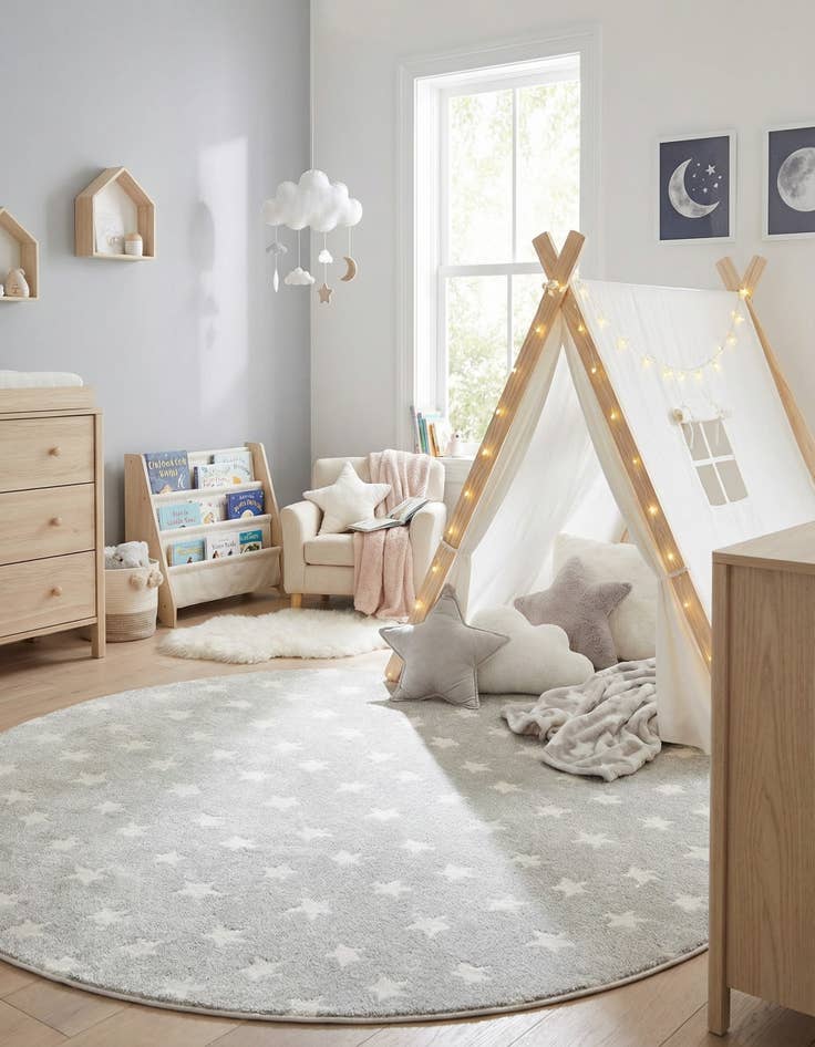 Detail image of  7' 10 x 7' 10 Whimsy Kids Round Rug