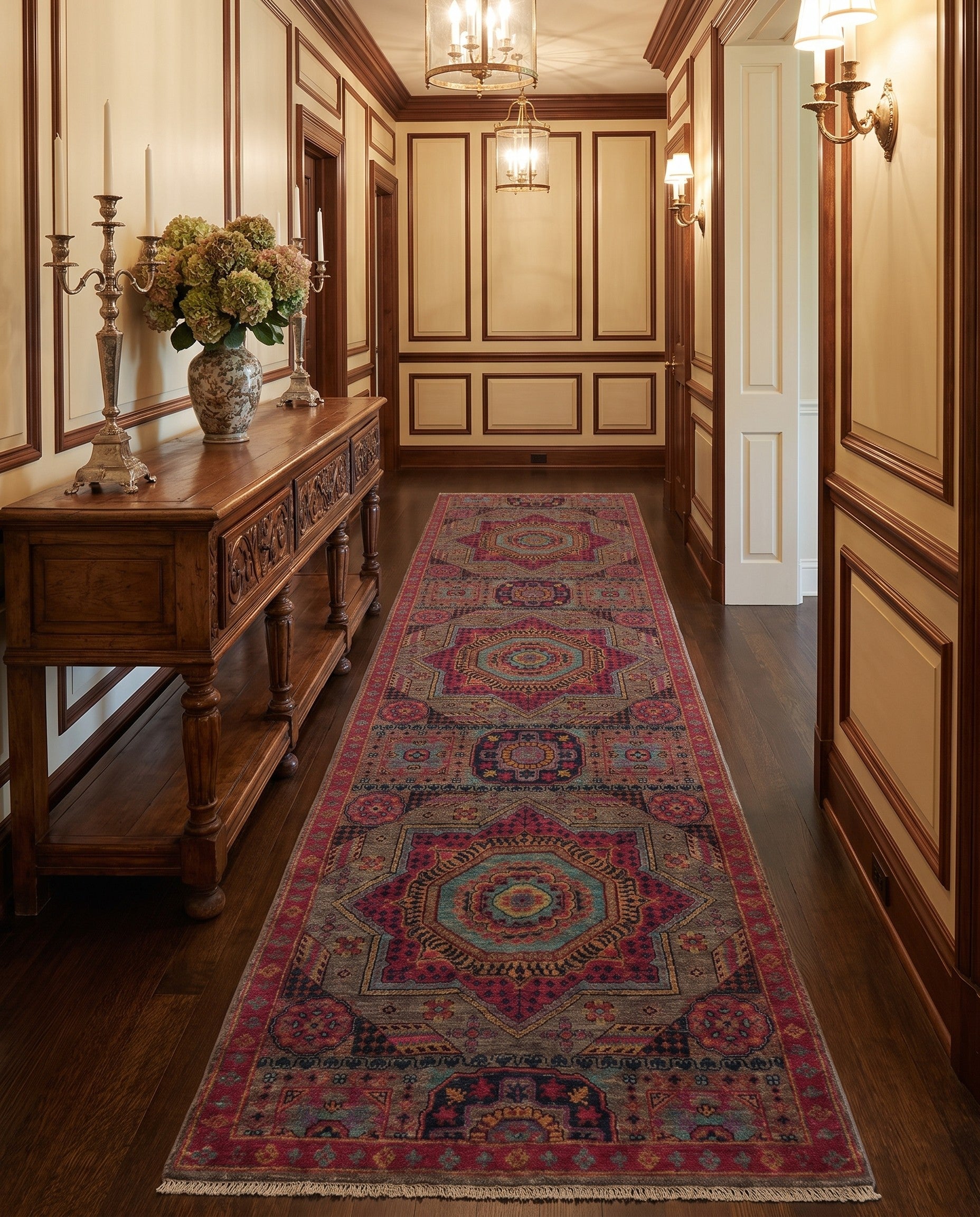 2' 9 x 10' 3 Hand Knotted Mamluk Ziegler Runner Rug