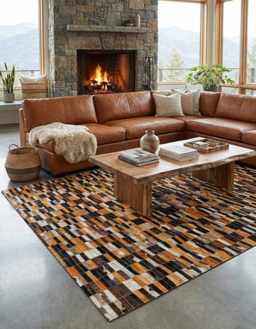 5' x 7' 9 Cowhide - Patchwork Rug