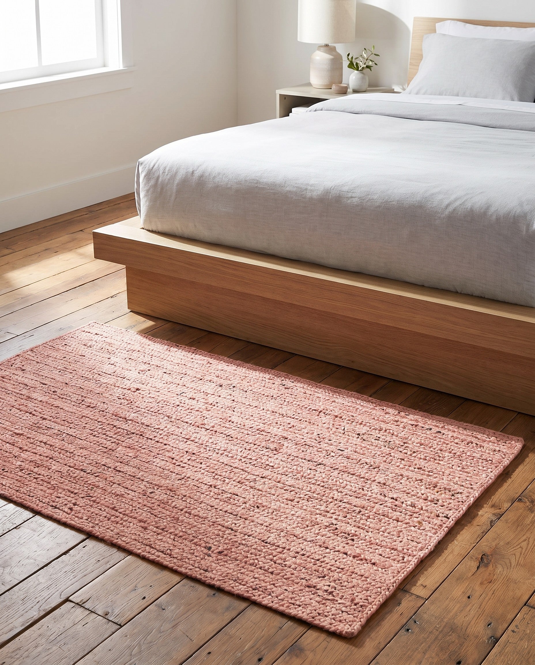 4' 1 x 6' 1 Handmade Braided Jute Rug