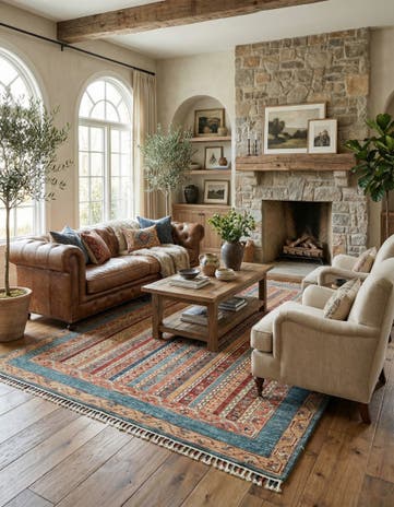 4' 10 x 6' 5 Hand Knotted Ariana Ziegler Rug