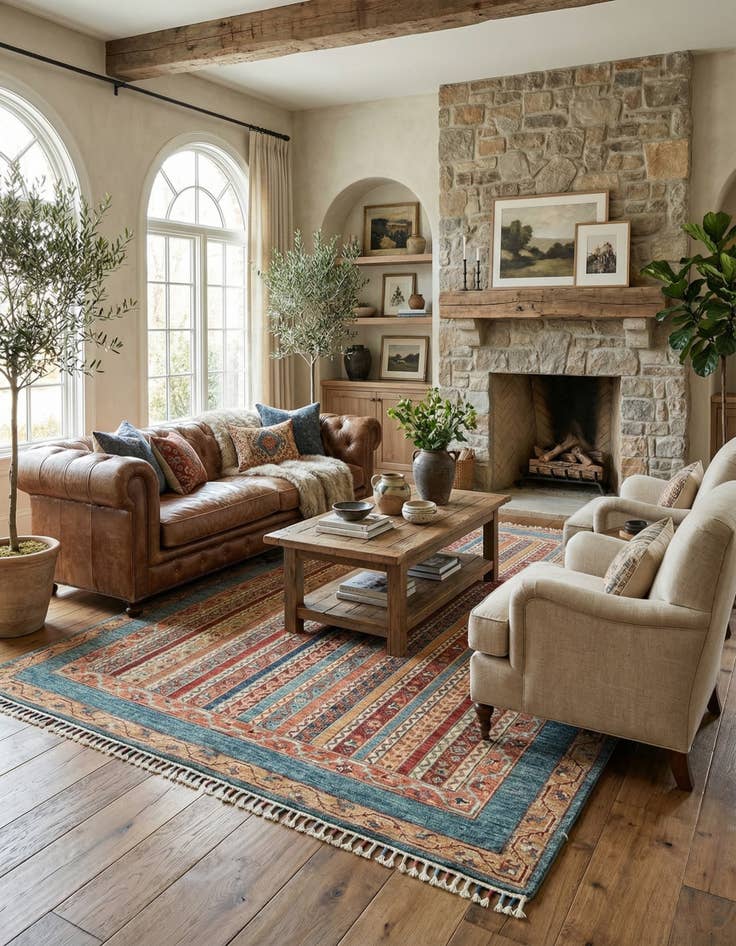 Detail image of 4' 10 x 6' 5  Hand Knotted Ariana Ziegler Rug