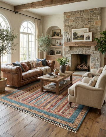 4' 10 x 6' 5 Hand Knotted Ariana Ziegler Rug