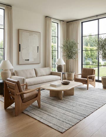 8' x 9' 5 Hand Woven Kilim Modern Wool Rug