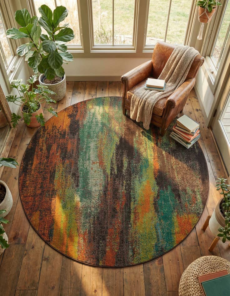 Detail image of  8' x 8'  Washable Sevilla Round Rug