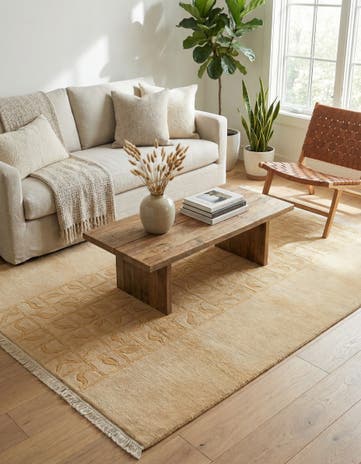 4' 1 x 5' 10 Hand Knotted Nepal Wool Rug