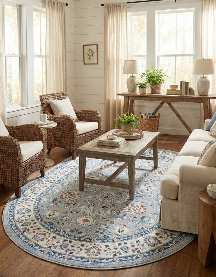 Detail image of 6' 1 x 9' Charlotte Oval Rug