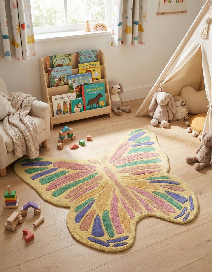 Detail image of  2' 7 x 2' 11 Playtime Kids Wool Freeform Rug