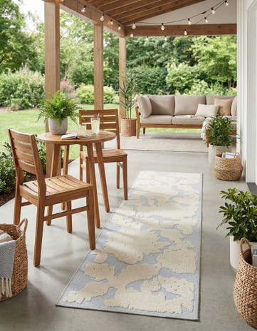 Gray Easy-Clean Aruba Indoor / Outdoor Runner Rug