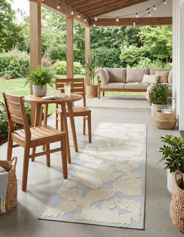 Gray Easy-Clean Aruba Indoor / Outdoor Runner Rug