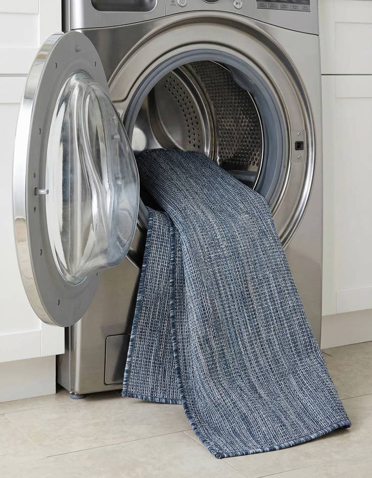 Detail image of 2' x 6'  Washable Solid Indoor / Outdoor Runner Rug