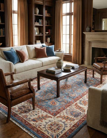 6' 9 x 9' 11 Hand Knotted Ariana Ziegler Rug
