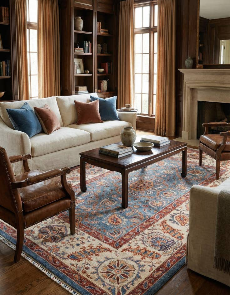 Detail image of  6' 9 x 9' 11  Hand Knotted Ariana Ziegler Rug