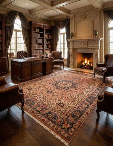 9' 8 x 12' 8 Hand Knotted Tabriz Persian Wool Rug