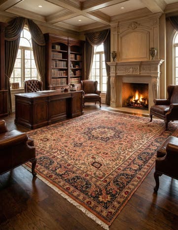 9' 8 x 12' 8 Hand Knotted Tabriz Persian Wool Rug