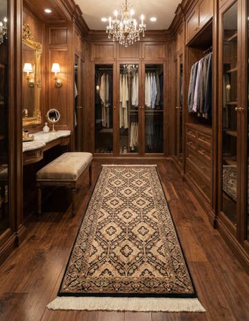 1' 11 x 5' 8 Ghom Runner Rug